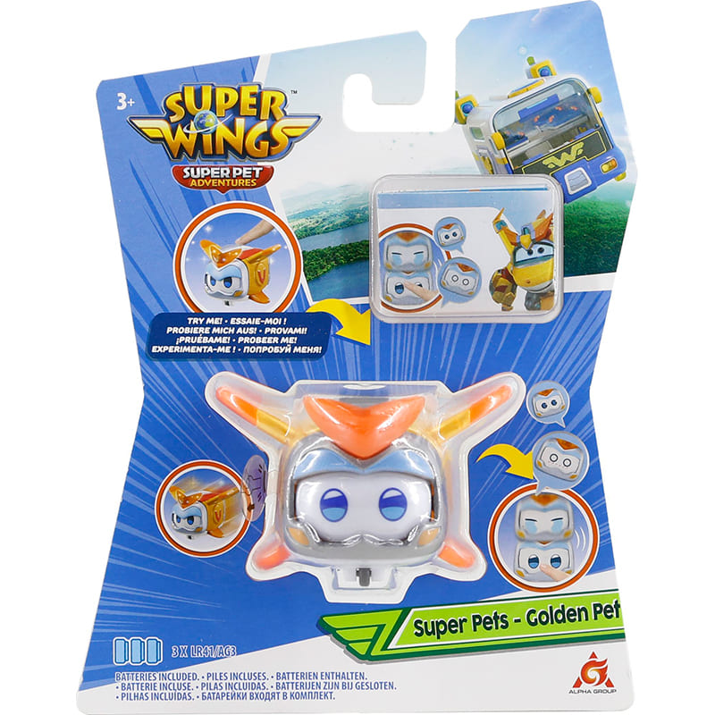 Ігрова фігурка SUPER WINGS Super Pet Золотий Хлопчик вихованець (EU770431) Вид іграшкової машини літак