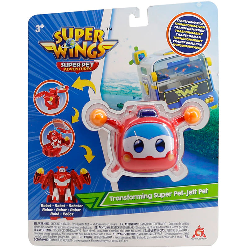 Фото Фігурка-трансформер SUPER WINGS Transforming Super Pet Джером улюбленець (EU770641)