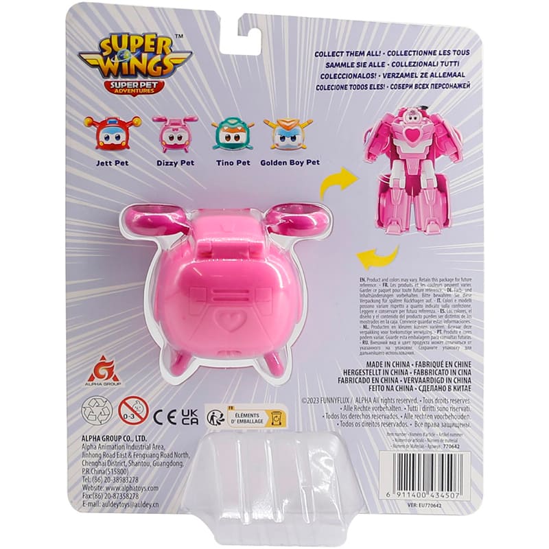 Заказать Фигурка-трансформер SUPER WINGS Transforming Super Pet Диззи питомец (EU770642)