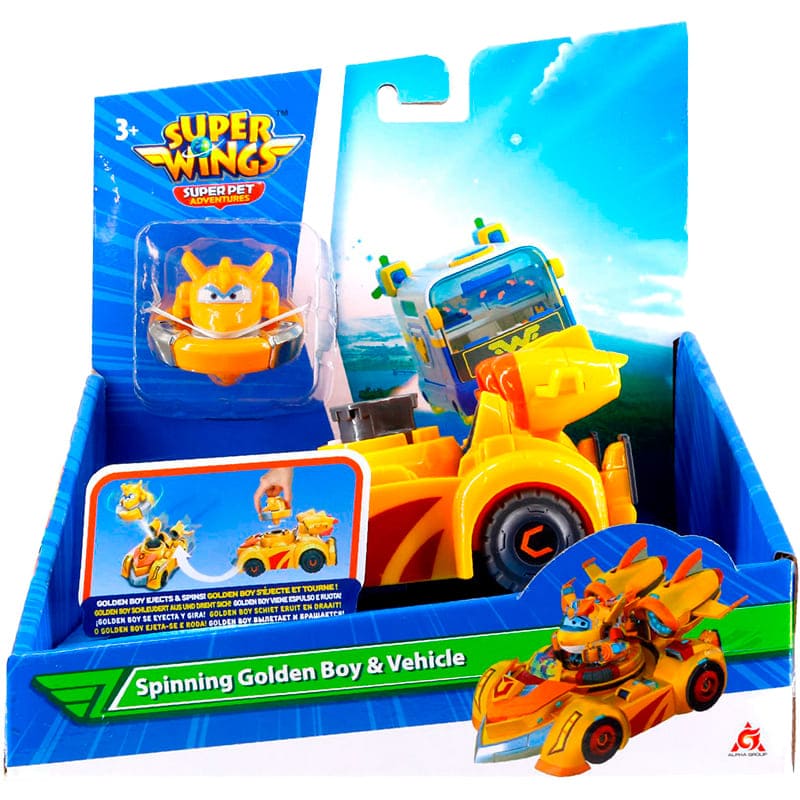 Игровой набор SUPER WINGS Spinning Vehicle Золотой Мальчик 2 пр (EU770331) Вид игрушечной машины автомобиль