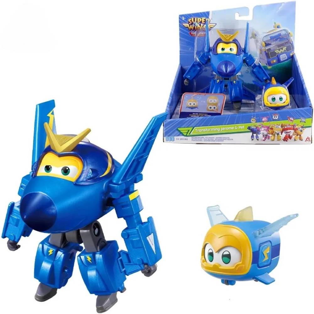 Ігровий набір Super Wings Transforming Джером та улюбленець (EU770443)