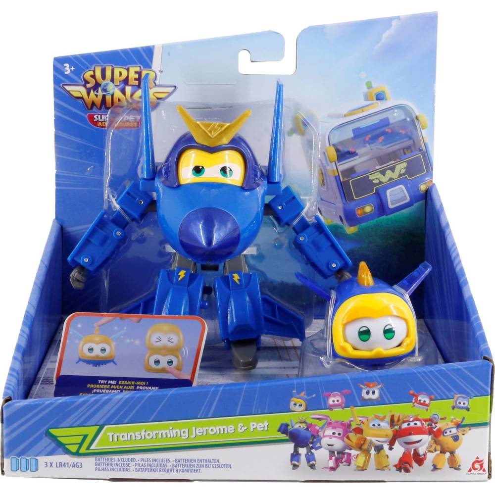 Ігровий набір Super Wings Transforming Джером та улюбленець (EU770443) Вид моделі літак