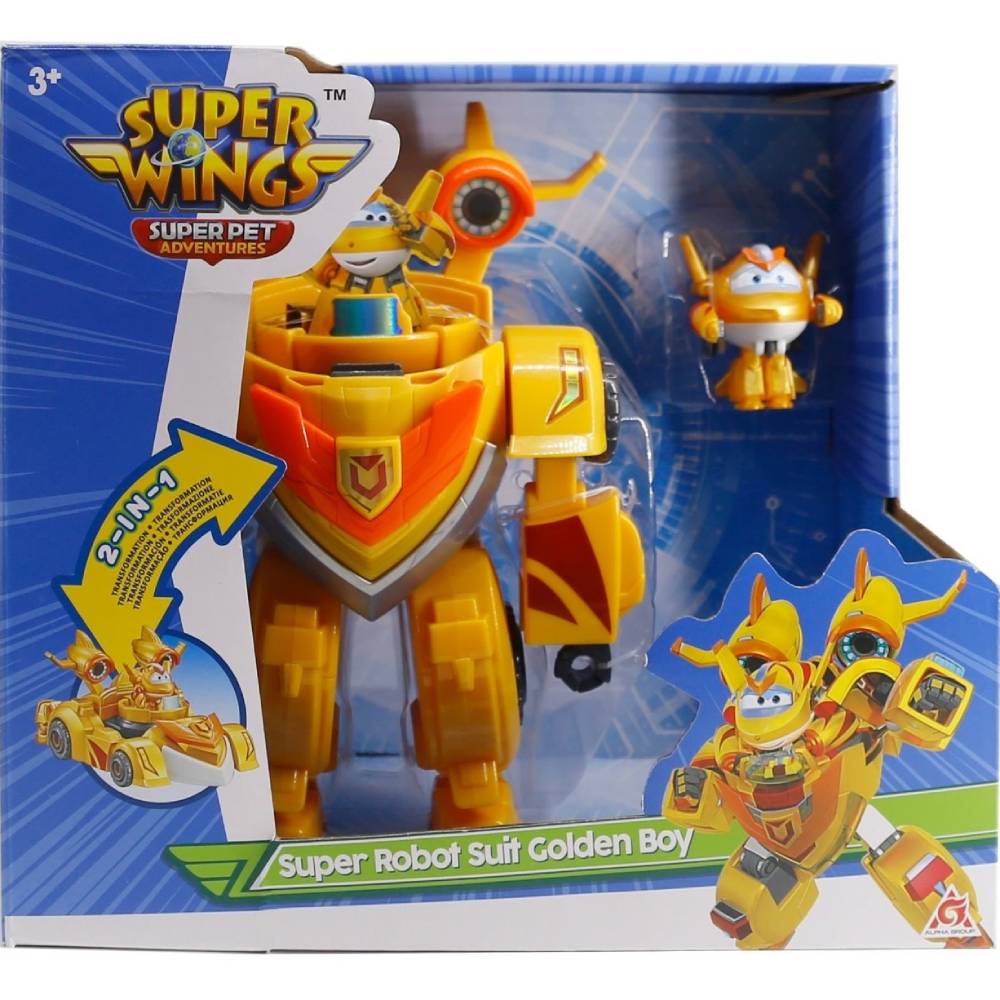 Игровой набор Super Wings Super Robot Suit Золотой Мальчик (EU770352) Вид игрушечной машины трансформер