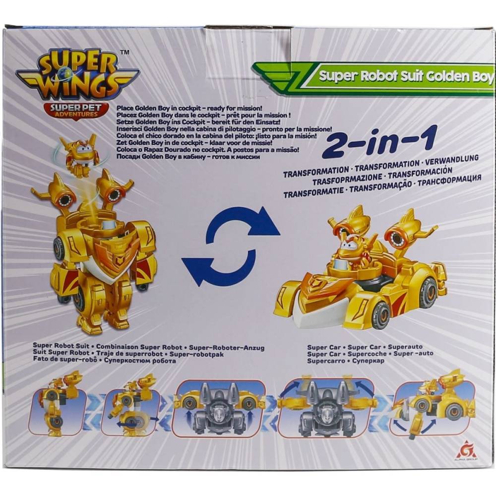 Игровой набор Super Wings Super Robot Suit Золотой Мальчик (EU770352) Материал пластик