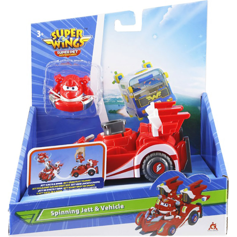 Ігровий набір Super Wings Spinning Vehicle Джетт (Jett) (EU770310) Живлення 3 х LR41