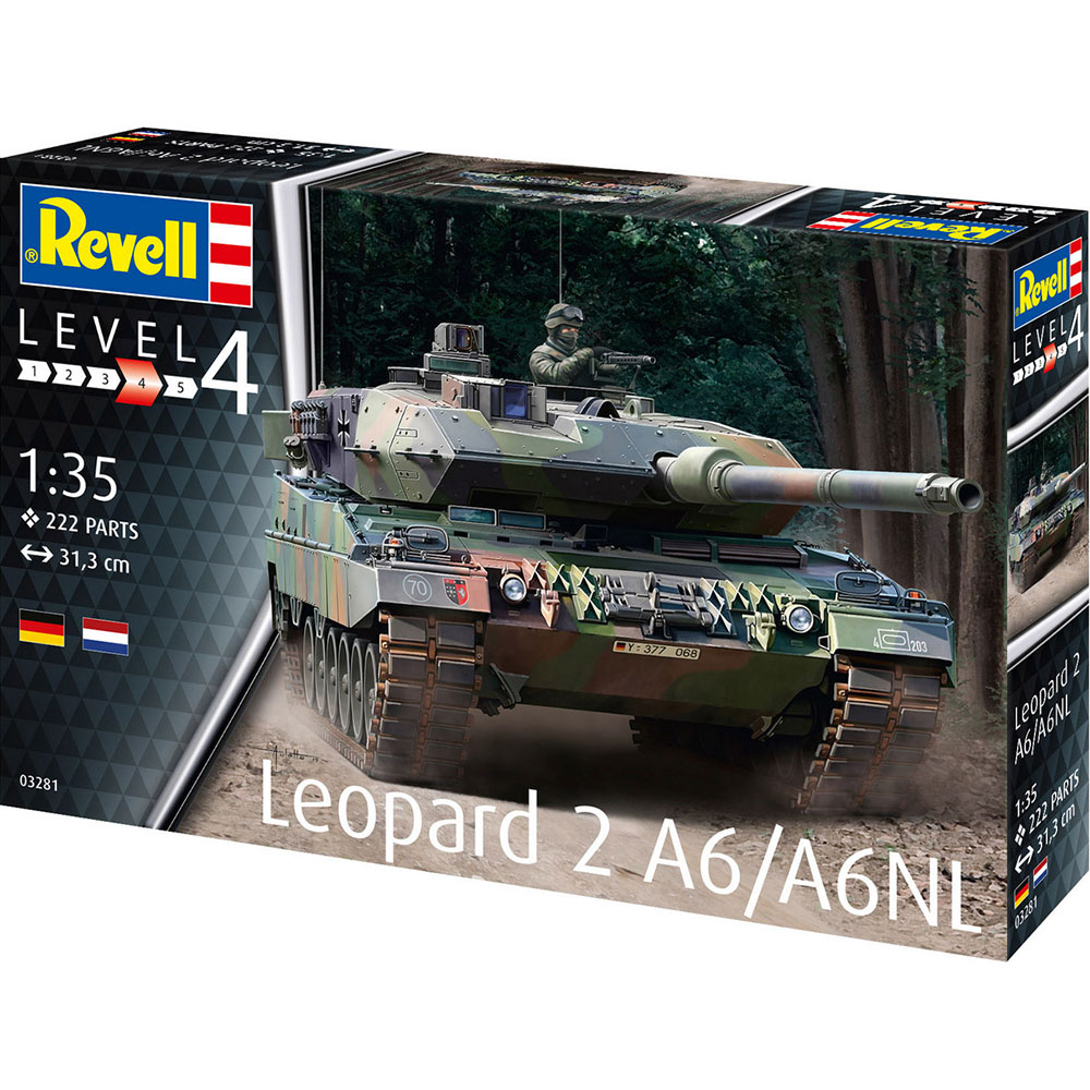 Изображение Сборная модель Revell Танк Леопард 2 A6/A6NL уровень 4, масштаб 1:35 (RVL-03281)