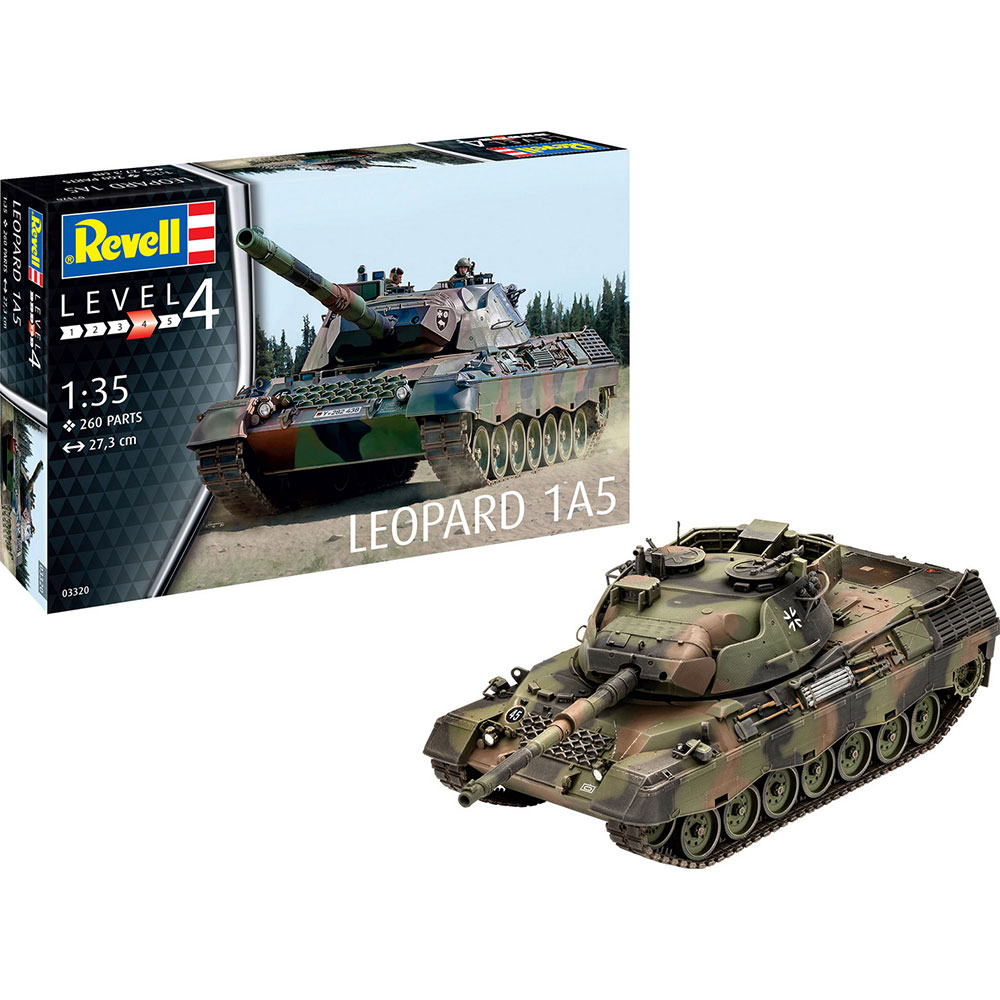 Сборная модель Revell Танк Leopard 1A5 уровень 4, 1:35 (RVL-03320) Возраст от 12 лет 