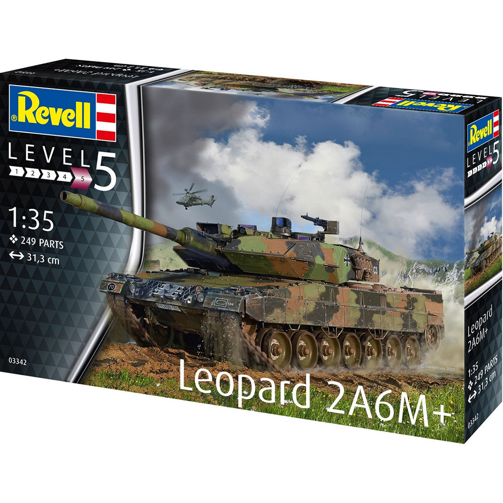 Сборная модель Revell Танк Леопард 2 A6M+ уровень 5, 1:35 (RVL-03342) Возраст от 13 лет