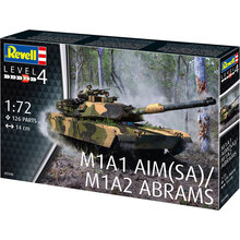 Сборная модель Revell Танк Абрамс M1A1 AIM(SA)/M1A2 уровень 4, 1:72 (RVL-03346)