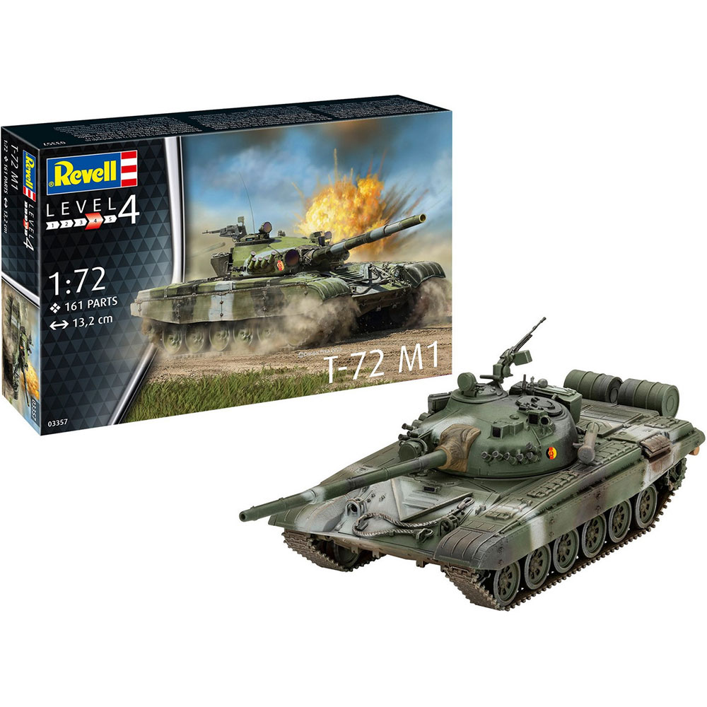 Сборная модель Revell Танк Т-72 М1 уровень 4, 1:72 (RVL-03357) Возраст от 12 лет 