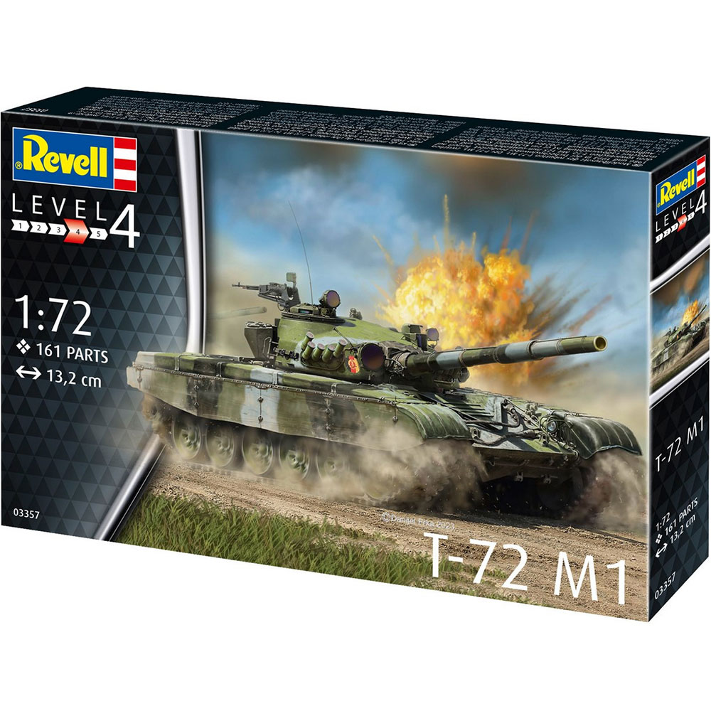 Збірна модель Revell Танк Т-72 М1 рівень 4, 1:72 (RVL-03357) Розміри 132 х 50 х 30