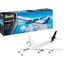 Збірна модель Revell Літак Airbus A340-300 Lufthansa рівень 4 масштаб 1:144 (RVL-03803)