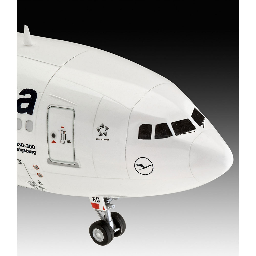 Збірна модель Revell Літак Airbus A330-300 Lufthansa рівень 4, 1:144 (RVL-03816) Розміри 120 х 410 х 440