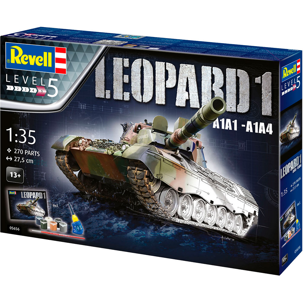 Збірна модель REVELL Танк Leopard 1 A1A1-A1A4 рівень 5 1:35 (RVL-05656) Матеріал пластик