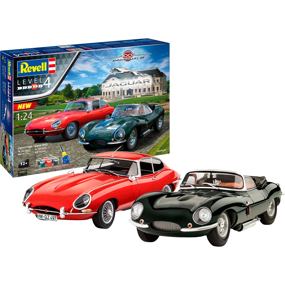 Набор сборная модель-копия REVELL к 100 годовщине Jaguar уровень 4 1:24 (RVL-05667) Марка авто Jaguar