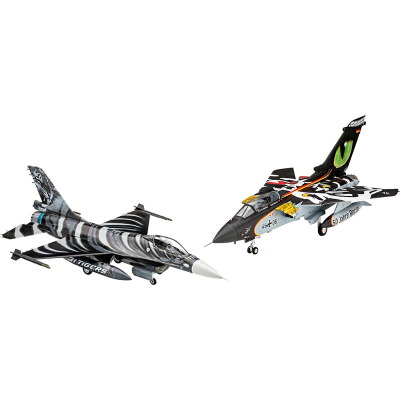 Набор сборный моделей REVELL самолет Tornado и F-16 NATO Tiger уровень 4 1:72 (RVL-05671)