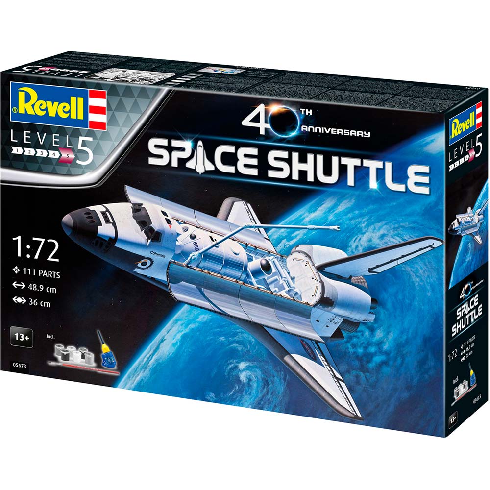 Збірна модель REVELL Космічний корабель Space Shuttle рівень 5 1:72 (RVL-05673) Матеріал пластик