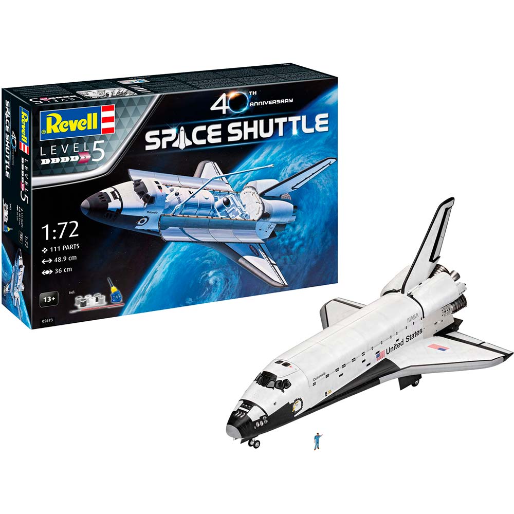 Збірна модель REVELL Космічний корабель Space Shuttle рівень 5 1:72 (RVL-05673) Вид моделі космічний корабель