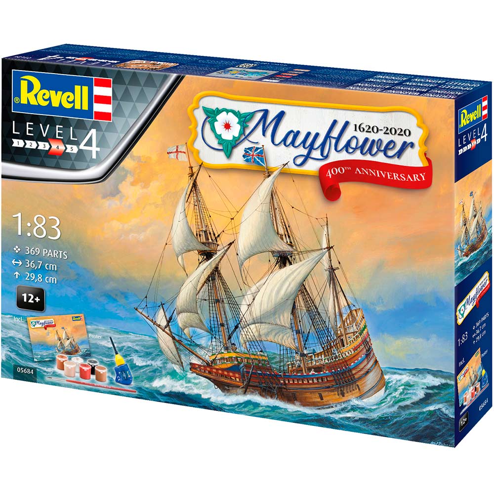 Сборная модель REVELL Корабль Mayflower уровень 4 1:83 (RVL-05684) Вид модели корабль