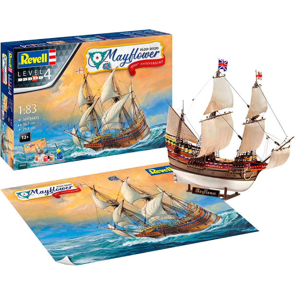 Сборная модель REVELL Корабль Mayflower уровень 4 1:83 (RVL-05684) Возраст от 12 лет 