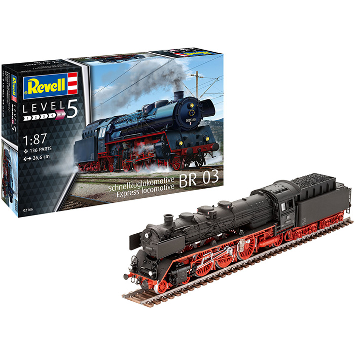 Збірна модель REVELL Експрес локомотив BR03 з тендером масштаб 1:87 (RVL-02166)