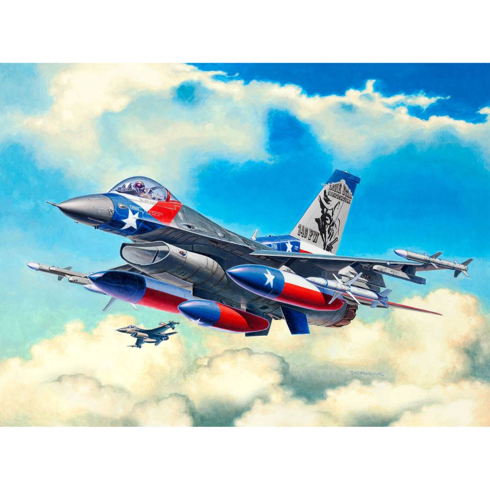 Збірна модель Revell Винищувач F-16C Fighting Falcon рівень 4 (RVL-03992) Розміри 212 х 157 х 31