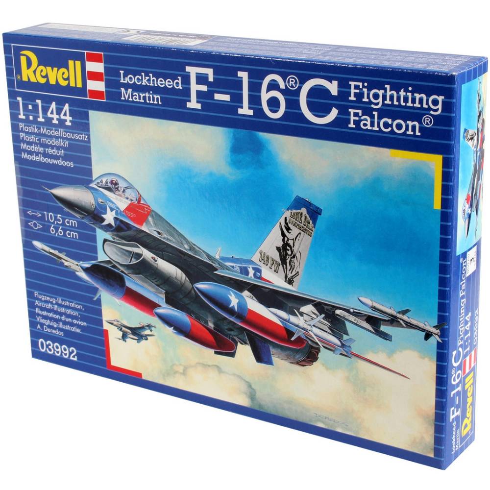 Сборная модель Revell Истребитель F-16C Fighting Falcon уровень 4 (RVL-03992) Вид модели самолет