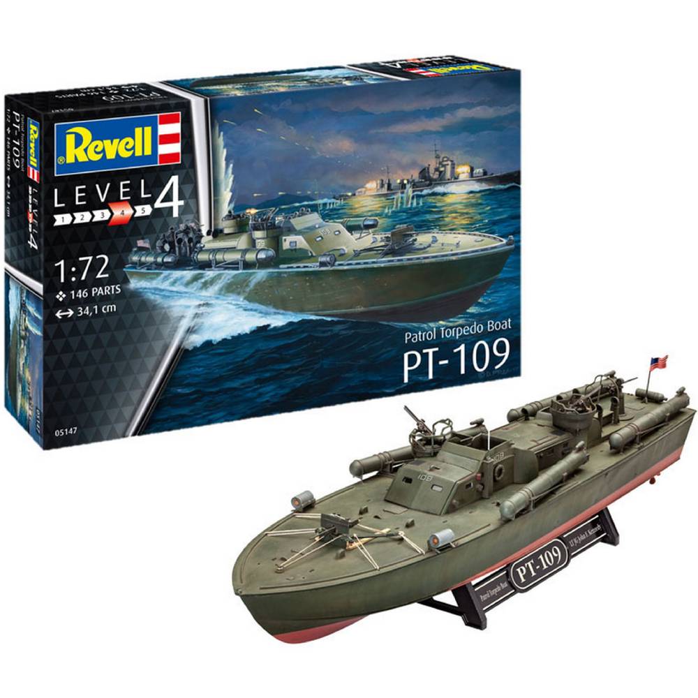 Збірна модель Revell Патрульний катер торпедний PT-109 рівень 4 (RVL-05147) Вік від 12 років