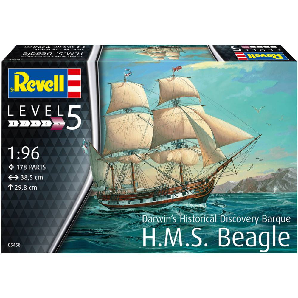 Сборная модель Revell Барк H.M.S. Beagle уровень 4 (RVL-05458) Возраст от 13 лет