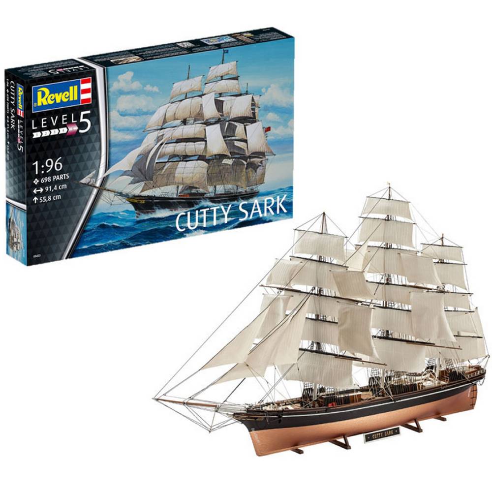 Збірна модель-копія Revell Кліпер Катті Сарк рівень 5 (RVL-05422) Вік від 14 років