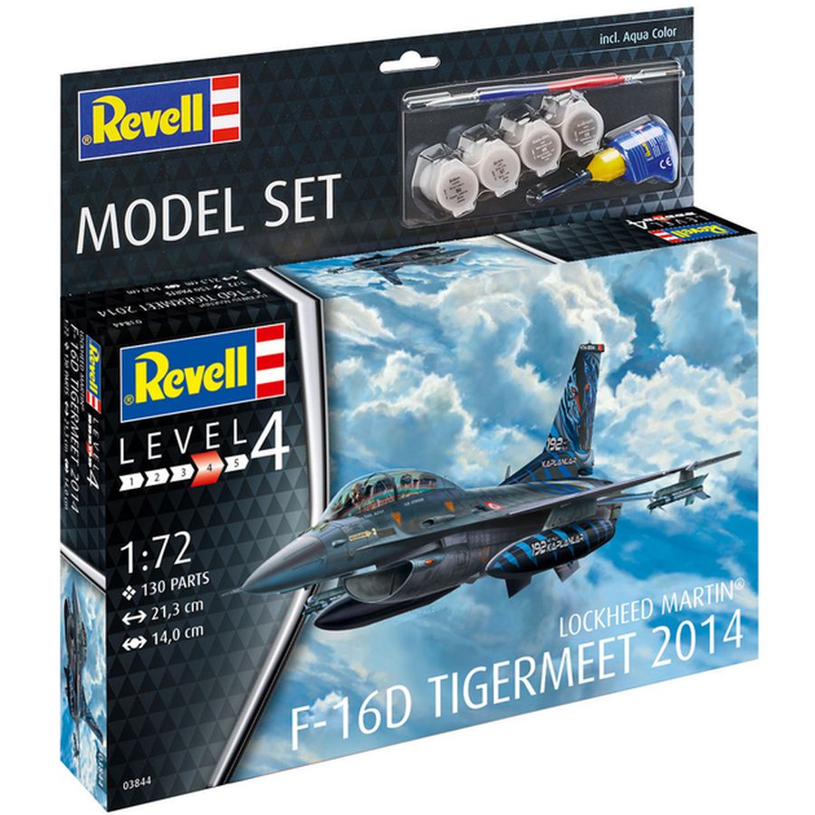 Сборная модель Revell Самолет F-16D Tigermeet 2014 Уровень 4 1:72 (RVL-63844) Материал пластик