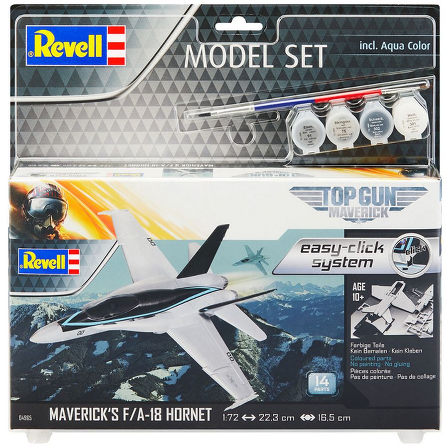 Збірна модель Revell Літак F/A-18 Hornet з к/ф Top Gun Рівень 2 1:72 (RVL-64965) Вік від 10 років