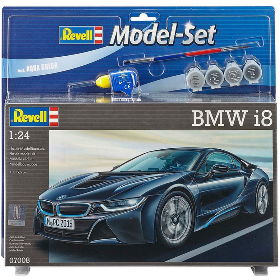 Внешний вид Сборная модель Revell BMW i8 уровень 4 1:24 (RVL-67008)