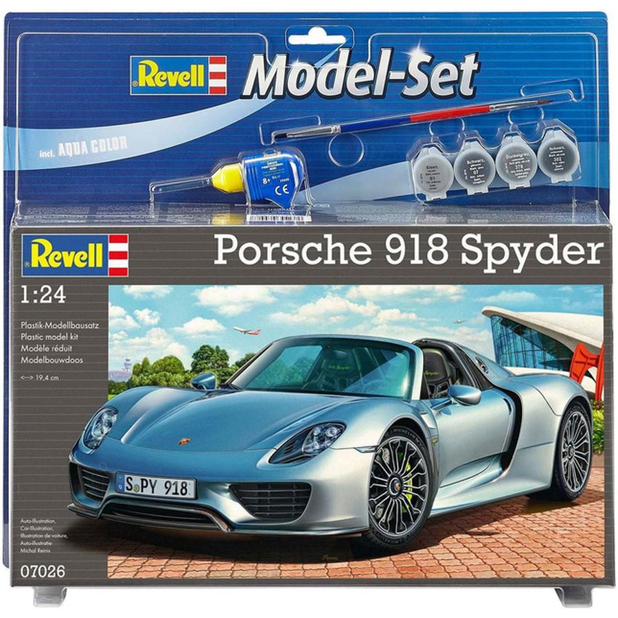 Збірна модель Revell Набір автомобіль Porsche 918 Spyder рівень 4 1:24 (RVL-67026) Вид моделі автомобіль