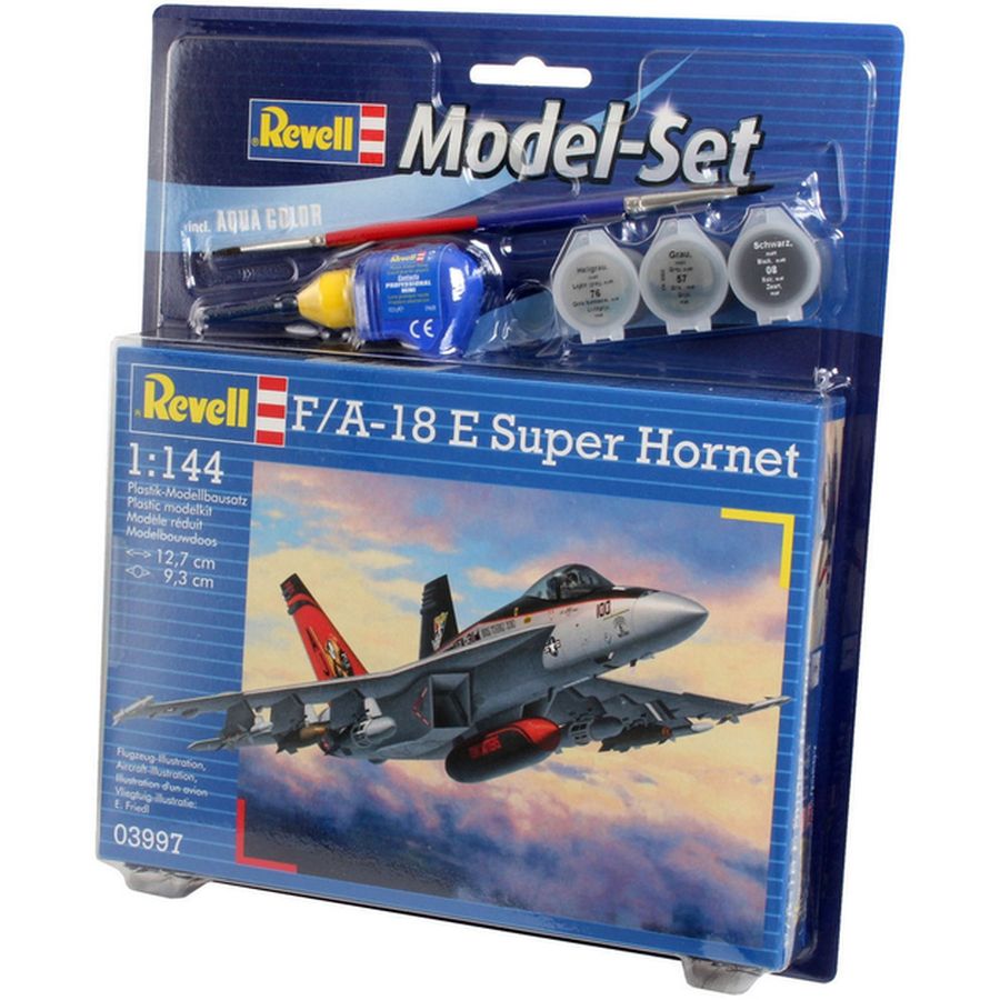 Сборная модель Revell Истребитель F/A-18E Super Hornet уровень 4 1:144 (RVL-63997) Возраст от 10 лет 