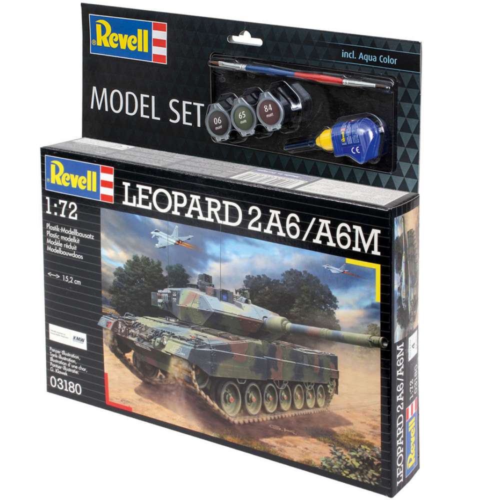 Збірна модель REVELL Танк Леопард 2A6/A6M масштаб 1:72 (RVL-63180) Матеріал пластик