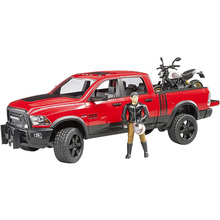 Машинка BRUDER Dodge RAM 2500 1:16 с мотоциклистом (2502)