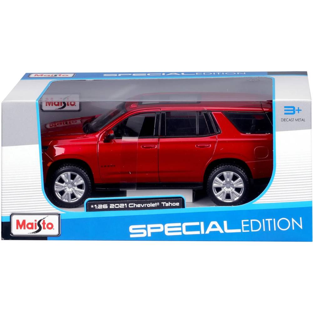 В Україні Автомодель Maisto 2021 Chevy Tahoe 1:24 Red (31533 red)