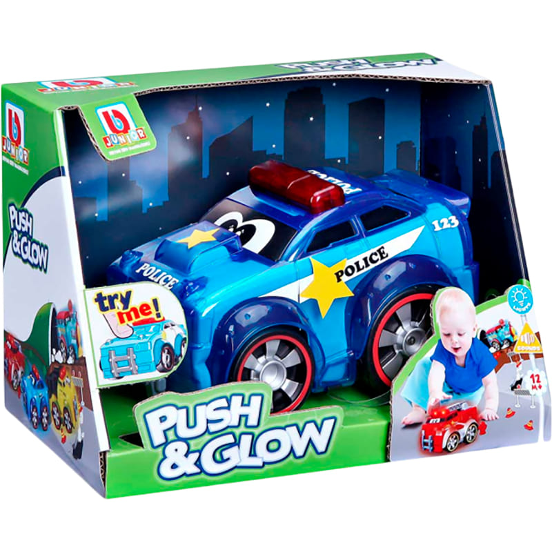 Машинка BB JUNIOR Police Car Push & Glow (16-89004) Вид игрушечной машины полицейская машина