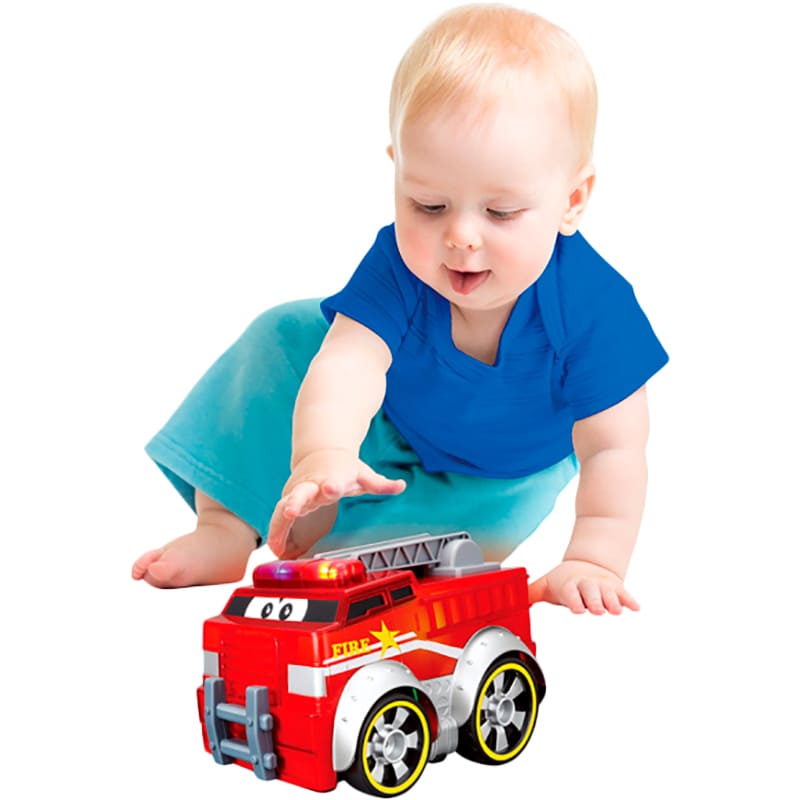 Машинка BB JUNIOR Fire Truck Push & Glow (16-89006) Особенности звуковые эффекты