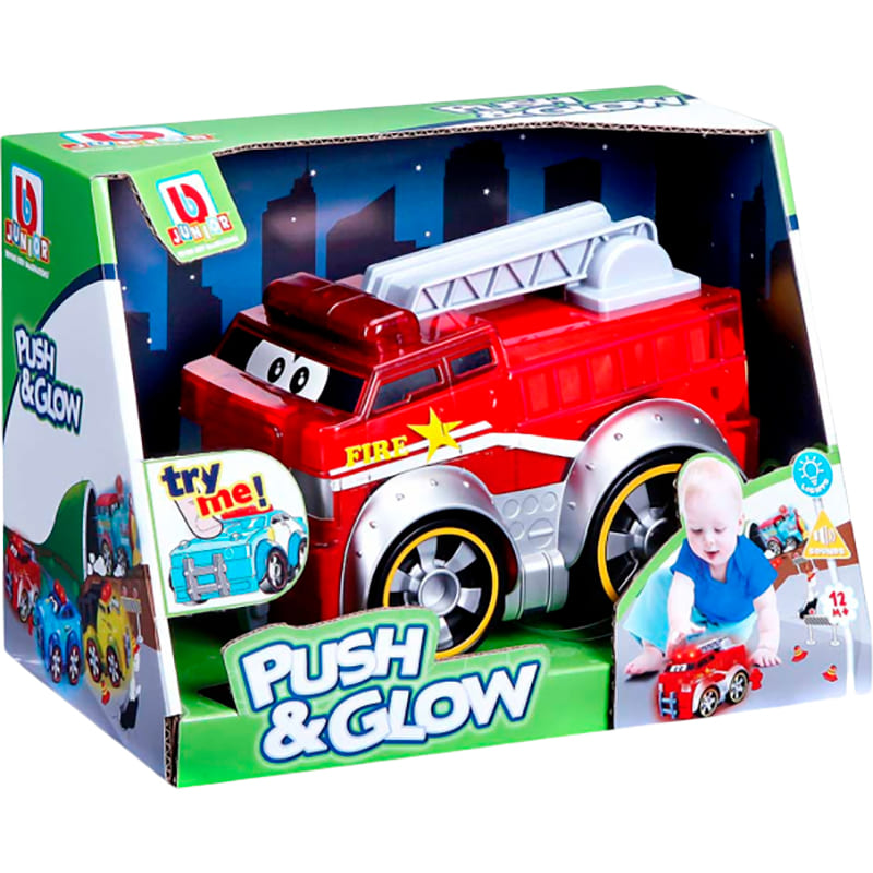 Машинка BB JUNIOR Fire Truck Push & Glow (16-89006) Питание 2 x AA