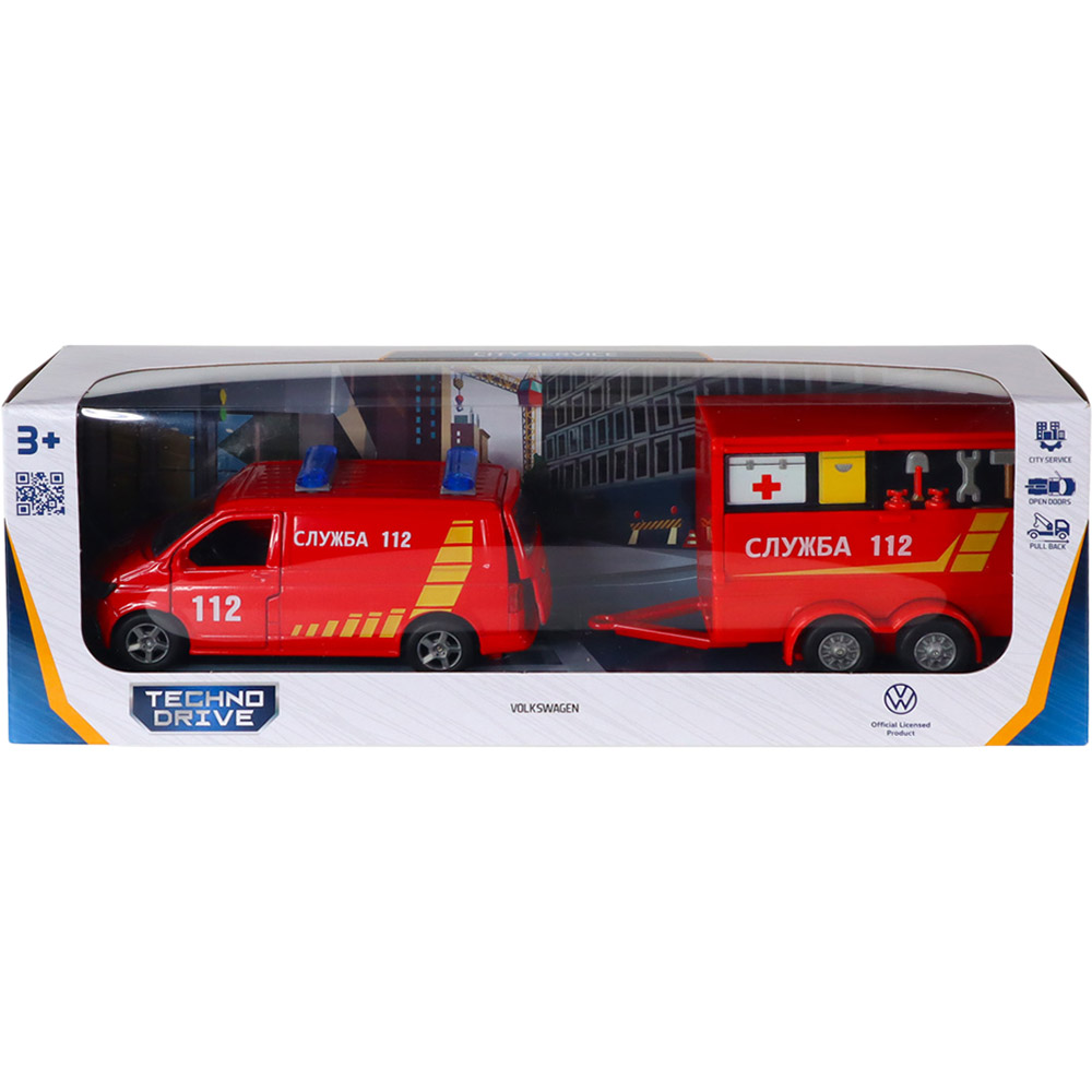 В Україні Модель TECHNODRIVE Volkswagen Служба 112 з причепом (520322.270)