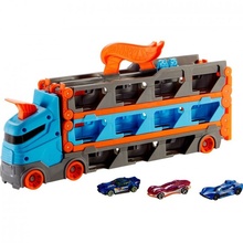 Игровой набор HOT WHEELS Грузовик-транспортер Супергонки + 3 машинки (GVG37)