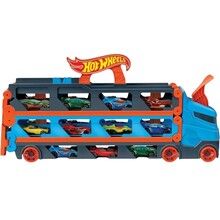 Игровой набор HOT WHEELS Грузовик-транспортер Супергонки + 3 машинки (GVG37)