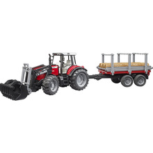 Набор BRUDER Massey Ferguson трактор c манипулятором и прицепом (40738)