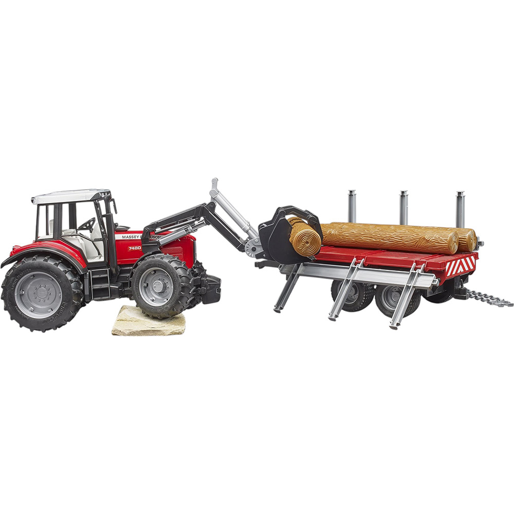 Набор BRUDER Massey Ferguson трактор c манипулятором и прицепом (40738) Вид модели трактор