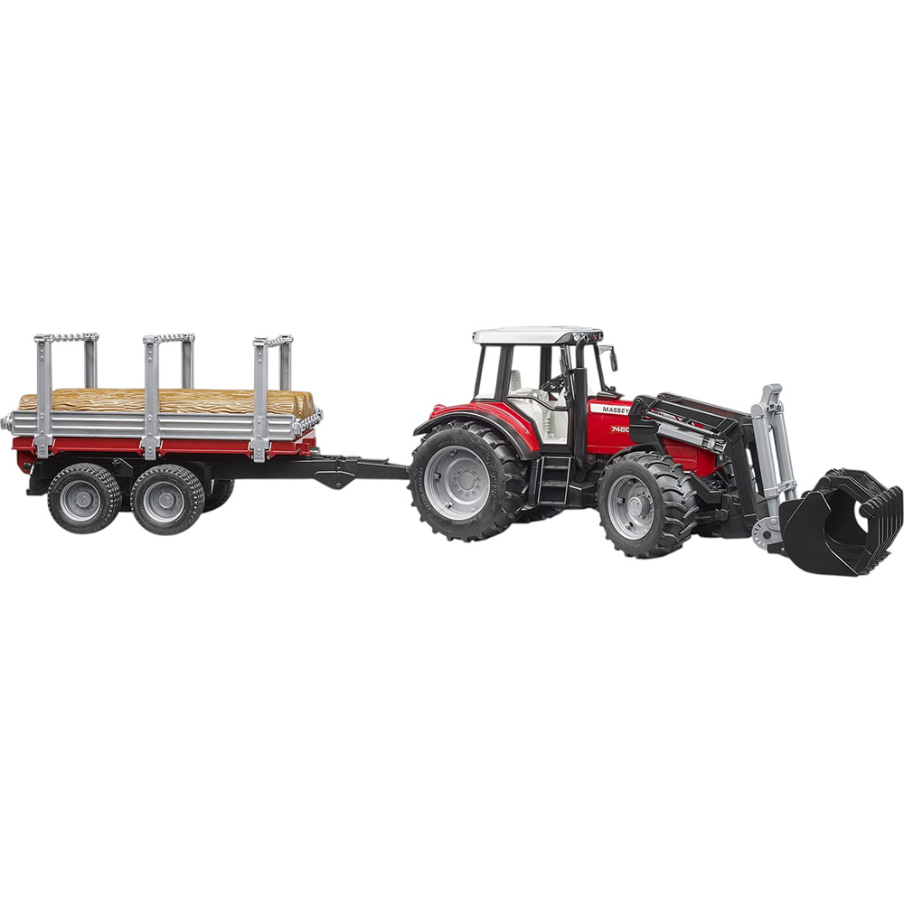 Набор BRUDER Massey Ferguson трактор c манипулятором и прицепом (40738) Возраст от 3 лет