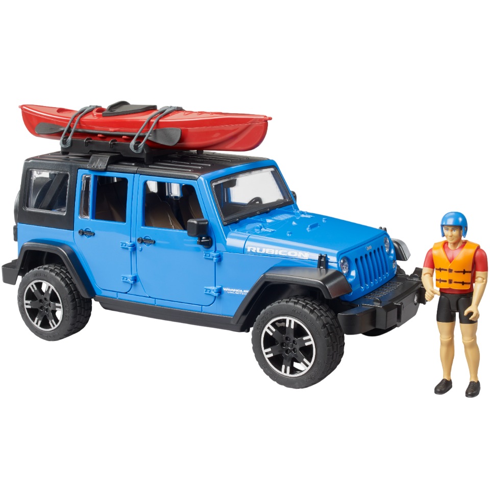 Набор BRUDER Jeep Wrangler Rubicon Unlimited автомобиль с каяком и фигуркой (02529) Возраст от 4 лет 