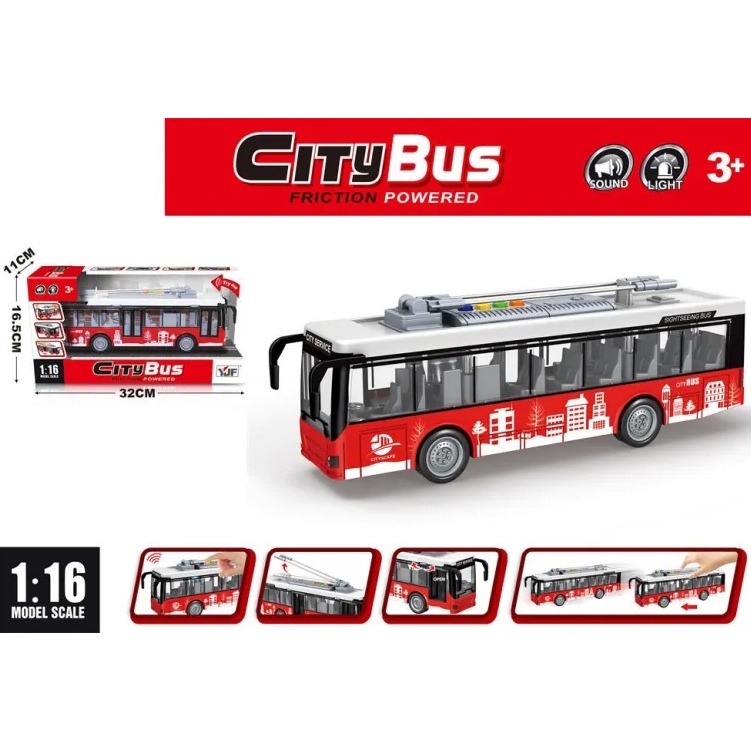 Тролейбус DIY TOYS CJ-4002564 Особливості звукові ефекти