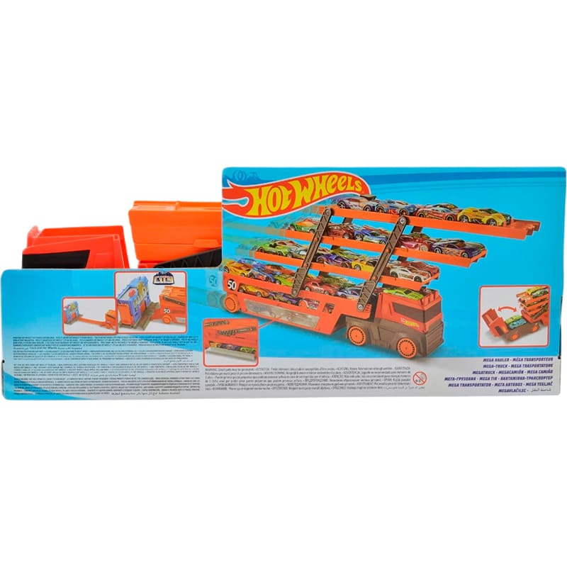 Машинка HOT WHEELS Грузовик-транспортер (GHR48) Машинка HOT WHEELS Грузовик-транспортер (GHR48) Дополнительно В задней части грузовика есть рампа, которая опускается для соединения грузовика с другими наборами Hot Wheels
